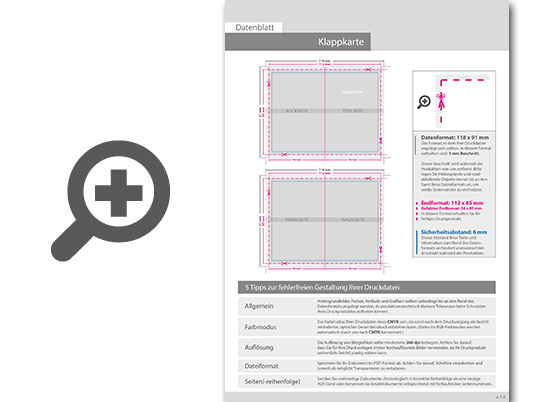 Product Bild klapp-visitenkarten_hoch_5_5_farbig_mit_einseitigem_partiellem_uv-lack___beidseitig_bedruckt_(cmyk_4-farbig_+_1_pantone-sonderfarbe)